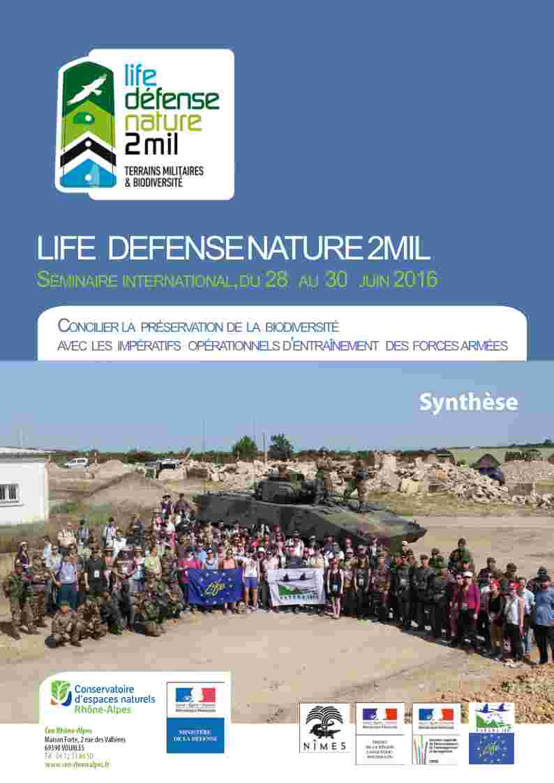 Synthèse du séminaire de clôture du Life DefenseNature2Mil de 2016